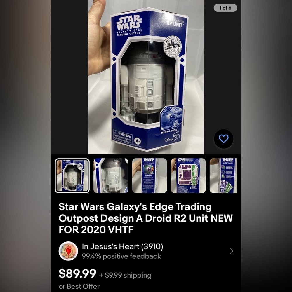 Star Wars R2 unit galaxy’s edge trading post design a droid